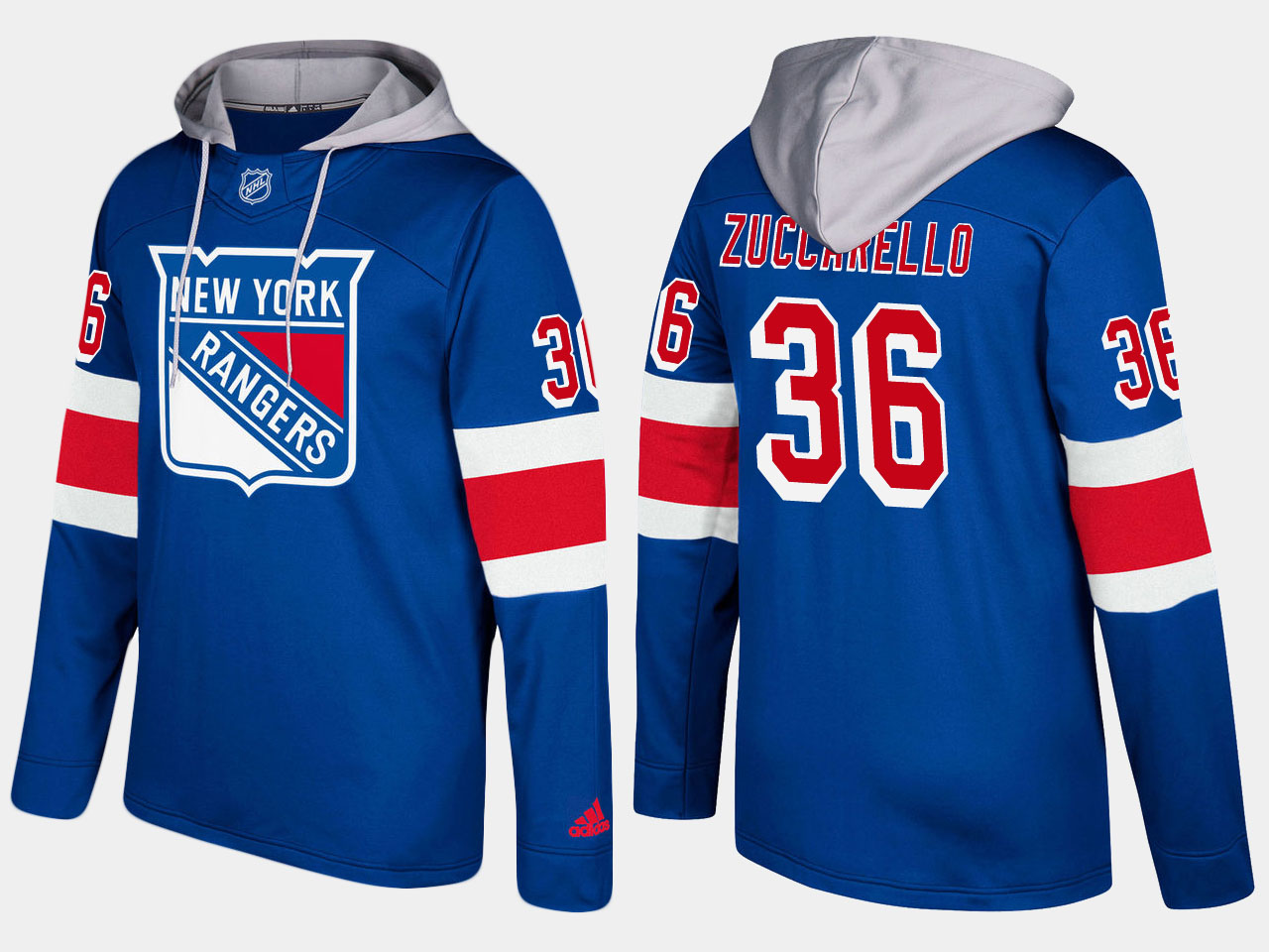 Men NHL New York rangers 36 mats zuccarello blue hoodie